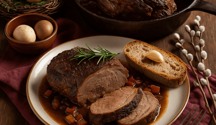 Geschmorte Wildschweinschulter