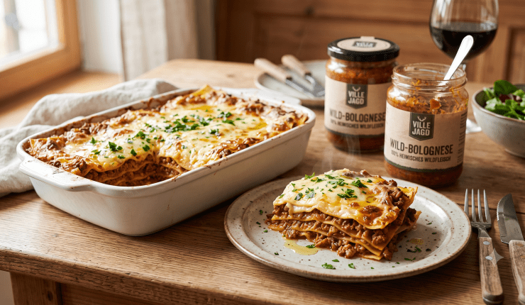 Schnelle Wild-Bolognese-Lasagne